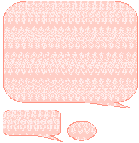 デスクトップマスコット用フリー素材 ピンクの唐草模様のパーツ